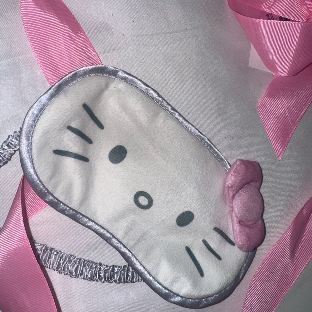 Hello Kitty Pink and Silver Sleeping Face Mask